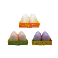 Bartek Candles Gyertya tojás alakú selyemfényű 6 cm x 4,5 cm, 4 db/csomag