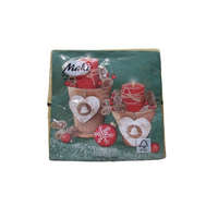 POL-MAK Karácsonyi szalvéta gyertya kaspóban 33x33 cm, 20 db/cs