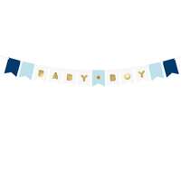 PartyDeco Babaváró füzér Baby boy felirattal 175 cm