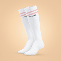 GymBeam Beastpink Knee High Socks White