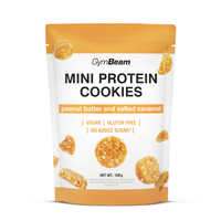 GymBeam GymBeam Mini Protein Cookies 100 g mogyoróvaj és sós karamell