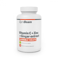 GymBeam GymBeam Chewable Vitamin C + Zinc + Ginger extract 90 tabl.