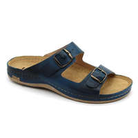 Leon Comfortstep 703 kék férfi bőr papucs 41-46