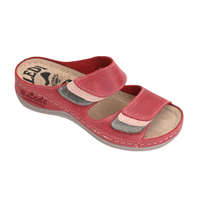 425-OR61 bordó női bőr papucs 2 tépőzáras 36-41