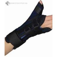 Csuklórögzítő hüvelykujj rögzítővel, alumínium sínnel