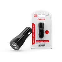 Hama HAMA 2xUSB szivargyújtó töltő adapter - 10.5W - HAMA USB Car Charger - fekete