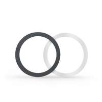 Haffner Univerzális mágneses gyűrű MagSafe vezeték nélküli töltőhöz - 2 db/csomag - fekete/ezüst (ECO csomagolás)