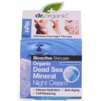 Dr Organic Dr Organic éjszakai tápláló, hidratáló arcápoló krém természetes Holt-tengeri ásványokkal, 50 ml