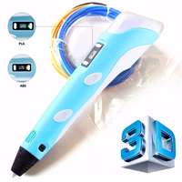 Tech 3D nyomtató toll - varázs ceruza LCD kijelzővel PLA és ABS huzalhoz + 3 x 3 méter PLA huzal kezdő készlet