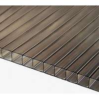 ZENN Esővédő áttetsző bronz előtető tartalék panel 1000x1000x5 mm üregkamrás polikarbonát 100x100, 200x100, 400x100 előtetőknek
