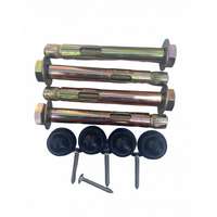 ZENN Előtető dűbel 4 db betontipli védőtető koszorúhoz rögzítéshez M8 fekete anyatakaró kupakkal