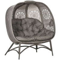 Osoam Kerti szék 2 személyes fotel összecsukható 126x75x142 cm nagy ülőpárnával, acél vázzal