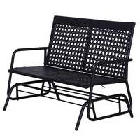 Osoam Kerti pad kültéri bútor polirattan ülőke 120x76x90 cm hintapad fekete