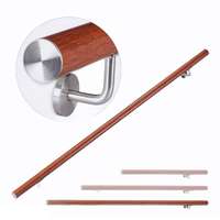 Relax Lépcsőkorlát rozsdamentes acél és alumínium 150 cm korlát tölgyfa hatású