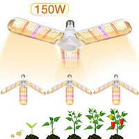 LEDLAMP 150W Növény lámpa 4 darabos szett, Üvegház világítás NAPFÉNY jellegű fénnyel Virág nevelő 414 LED fény UV és IR leddel E27 foglalattal
