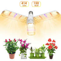 LEDLAMP 150W Növény lámpa Üvegház világítás NAPFÉNY jellegű fénnyel Virág nevelő 414 LED fény UV és IR leddel E27 foglalattal