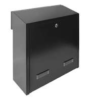 TEC Falba beépíthető kültéri postaláda kapura felszerelhető fekete színű postafiók