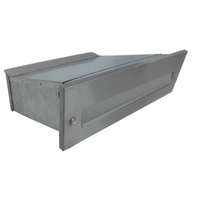 TEC Falba beépíthető kültéri teleszkópos postaláda rozsdamentes acél kétoldalas postafiók fényes felülettel