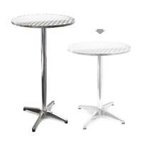 Tech Rendezvény asztal állítható magasságú 70-110 cm magas 60 cm asztallap Ø 6,3 cm csőátmérő lehajtható rozsdamentes könyöklő fém asztal
