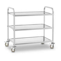 Royal Catering Rozsdamentes tálalókocsi zsúrkocsi saválló acélból 3 polccal 56x100x97,5 cm