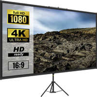 Tech Vetítővászon 133x76 cm állványos mobil projektor vászon 4K HD projektorvászon összecsukható