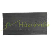 WPC WoodLook WPC padlólap 4 méteres szál 150x20x4000 mm Fahatású kétoldalas sötétszürke antracit fekete színű burkolat. Woodlook Premium, csúszásmentes felület. Méterenkénti ár!