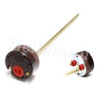 Olasz hőmérséklet szabályozó+korlátozó gyári, kerek 20A # RECO (piros gomb) #