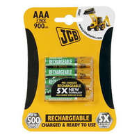 Jcb JCB - RTU NiMH AAA / R03, 900mAh, előre töltött elem, 4 db… (JCB-HR31000RC-4B)