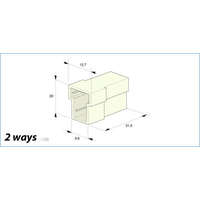 Mta Mta MTA csatlakozó ház 2-es dugó T alakú