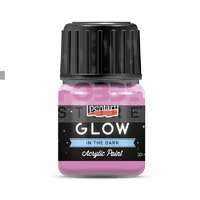 Pentacolor Kft Pentart GLOW sötétben világító pink színű akril bázisú hobbi festék 30 ml