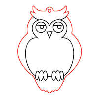 Pentacolor Kft Pentart Fafigura, 5 db/csomag - bagoly 23154