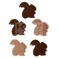 Pentacolor Kft Filcfigura - Mókus (5 db/cs, átm. kb.: 6 cm) 23220