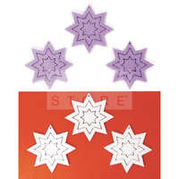Pentacolor Kft Filcfigura - Csillag, vonalas g. fehér- v. lila (6 db/cs, átm. kb.: 6 cm) 23262