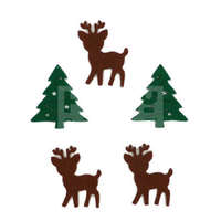 Pentacolor Kft Filcfigura - Rénszarvas + fenyő (5 db/cs, átm. kb.: 6 cm) 23276