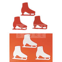 Pentacolor Kft Filcfigura - Korcsolya fehér-piros (6 db/cs, átm. kb.: 6 cm) 23284