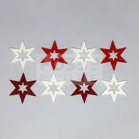 Pentacolor Kft Filcfigura csillag "B", vegyes színben, piros-bordó-fehér (8 db/cs) 34754