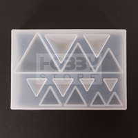 Pentacolor Kft Professzionális szilikon öntőforma-átlátszó-vegyes háromszög-6,4 x 9 x 2,2 cm (5 db/csomag)