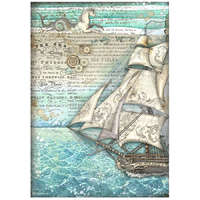 Stamperia Stamperia A4 rizspapír csom.- Songs of the Sea sailing ship - DFSA4811