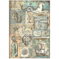 Stamperia Stamperia A4 rizspapír csom.- Songs of the Sea texture - DFSA4813