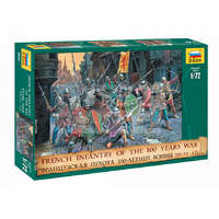 Zvezda Zvezda French Infantry Of The 100 Years War makett 1:72 (8053Z)