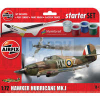 Airfix Airfix - Starter Set - Hawker Hurricane Mk.I repülőgép makett 1:72 (A55111A)
