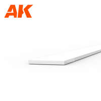 AK Interactive AK-Interactive - Strips 0.30 x 3.00 x 350mm – STYRENE STRIP – (10 units) - Téglalap alakú sztirol profil AK6504