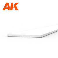 AK Interactive AK-Interactive - Strips 0.30 x 5.00 x 350mm – STYRENE STRIP – (10 units) - Téglalap alakú sztirol profil AK6506