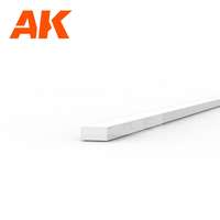 AK Interactive AK-Interactive - Strips 0.50 x 1.00 x 350mm – STYRENE STRIP – (10 units) - Téglalap alakú sztirol profil AK6508