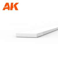 AK Interactive AK-Interactive - Strips 0.50 x 3.00 x 350mm – STYRENE STRIP – (10 units) - Téglalap alakú sztirol profil AK6510