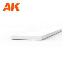 AK Interactive AK-Interactive - Strips 0.50 x 4.00 x 350mm – STYRENE STRIP – (10 units) - Téglalap alakú sztirol profil AK6511