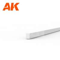 AK Interactive AK-Interactive - Strips 0.75 x 0.50 x 350mm – STYRENE STRIP – (10 units) - Téglalap alakú sztirol profil AK6513