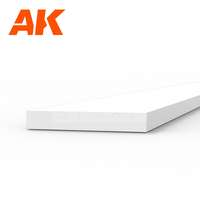 AK Interactive AK-Interactive - Strips 0.75 x 5.00 x 350mm – STYRENE STRIP – (10 units) - Téglalap alakú sztirol profil AK6518