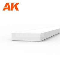 AK Interactive AK-Interactive - Strips 1.00 x 4.00 x 350mm – STYRENE STRIP – (10 units) - Téglalap alakú sztirol profil AK6522