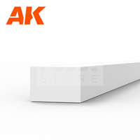 AK Interactive AK-Interactive - Strips 2.00 x 3.00 x 350mm – STYRENE STRIP – (8 units) - Téglalap alakú sztirol profil AK6530